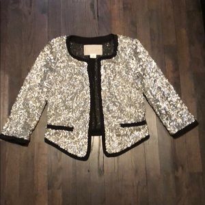 Sequin silver jacket